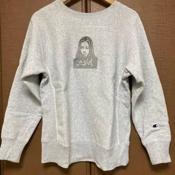 x-girl 그레이 크루넥 맨투맨 S 사이즈 Champion제