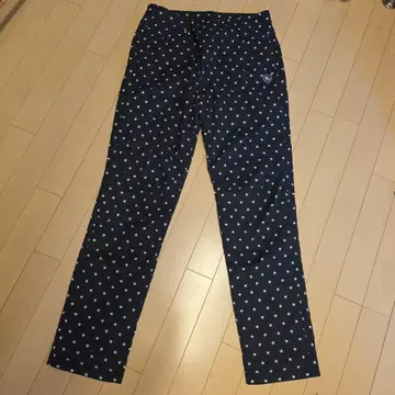 PG 로고 별 패턴 네이비 캐주얼 팬츠