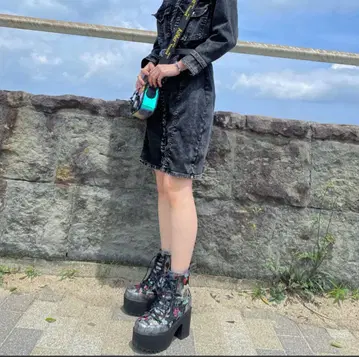 bershka 데님 원피스