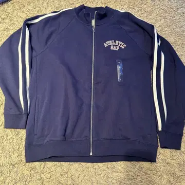 [ 미사용 ] GAP XL 네이비 집업 저지 트랙 자켓