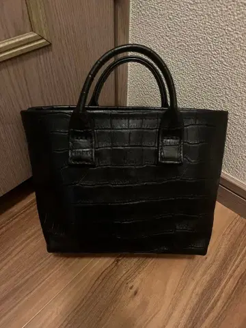 고급 가죽 악어 엠보싱 미니 토트백