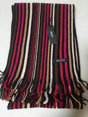 DKNY 캐시미어 100% 스트라이프 머플러