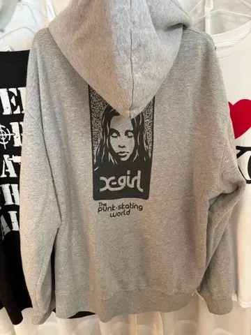 x-girl 그레이 집업 후드티