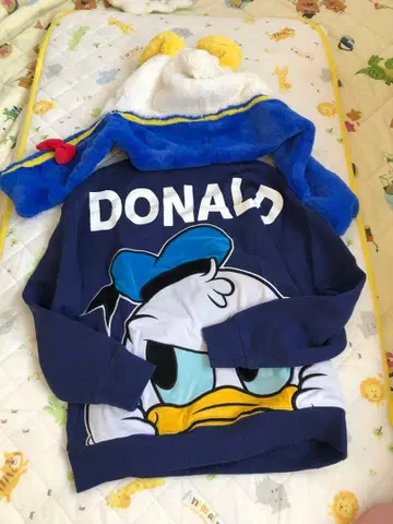 [새상품 있음] 상하이 디즈니 한정판 도날드 변신 2세트 캡 트레이닝복