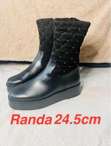 RANDA 24.5cm 퀼팅 볼륨 밑창 부츠 L 란다