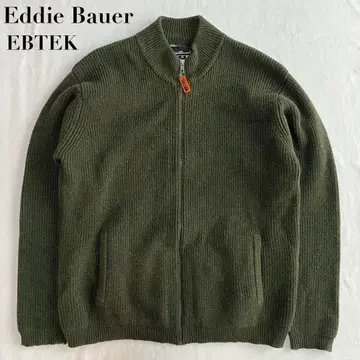레어 Eddie Bauer EBTEK 드라이버즈 니트 그린 울