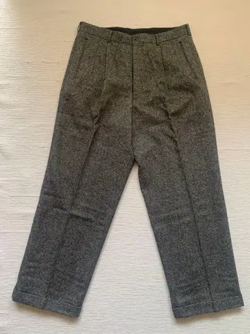 새상품급! PAPAS ISLAND 울 100% 플리츠 슬랙스 L L