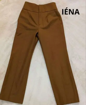 iENA 브라운 울 슬랙스 38