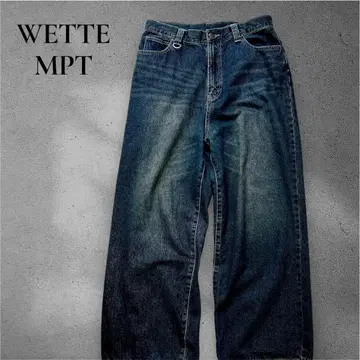 WETTEMPT 데님 와이드 빈티지 가공 와이드 팬츠 와이드 데님