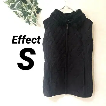 Effect [ S ] 블랙 퀼팅&니트 베스트