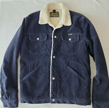 BEAMS Wrangler 코듀로이 보아 자켓 보아 카라 부착 자켓