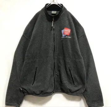 솔트레이크 올림픽 코카 콜라 로고 집업 플리스 자켓 구제 의류