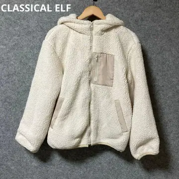 CLASSICAL ELF 플리스 후드 자켓 크림색