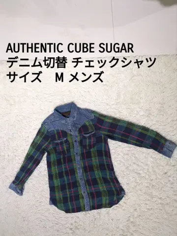 AUTHENTIC CUBE SUGAR 체크 셔츠 남성용 M