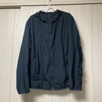UNIQLO 네이비 후드 부착 나일론 자켓 XL