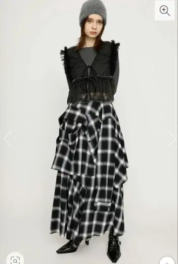 PLAID LAYERED 롱 스커트 SLY