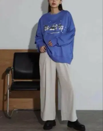 새상품 야마다야 라디에이트 오버 사이즈 트레이닝복 블루 계열