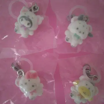 [ 익명 배송 ] 산리오 메지루시 액세서리 포근포근 스노우 4세트