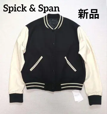 택 포함 새상품 Spick & Span 스탠다드 바시티 자켓 블루종 36