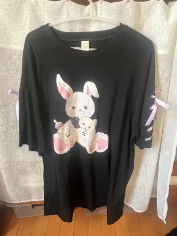 Secret Honey 토끼와 곰 프린트 T셔츠