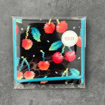 페이러 손수건 파우치 미사용 새상품 체리 도트 블랙