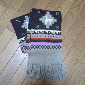 GRACE CONTINENTAL 울 머플러 기하학 패턴