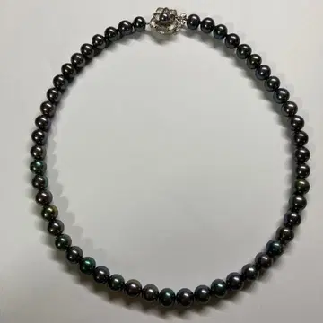 진주 목걸이, 대형 블랙 담수 펄
