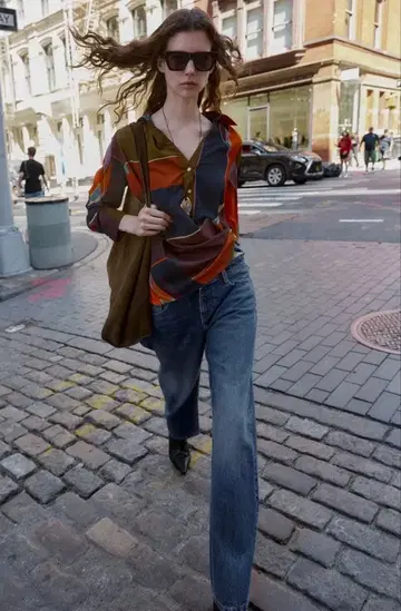 ZARA 프린트 패턴 셔츠