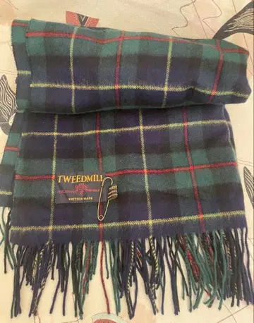 새상품급! 영국 TWEEDMILL 트위드밀 퓨어 울 100% 대형 스톨