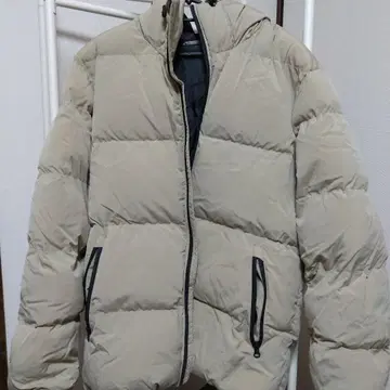 GU 히트 패디드 블루종 다운 XL 베이지 다운 자켓