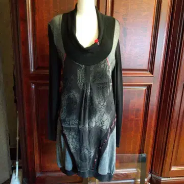 캐주얼 긴팔 니트탑 블랙 그레이