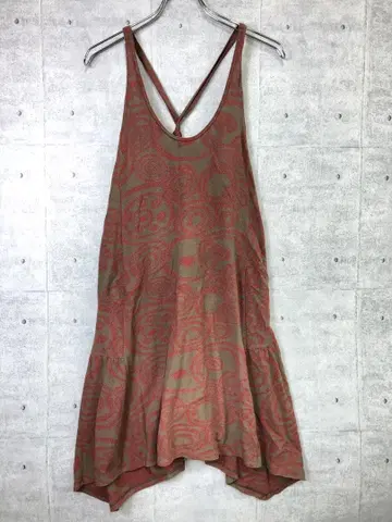 모드 io comme io 에스닉 패턴 슬리브리스 플레어 원피스