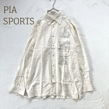 피아 스포츠 긴팔 셔츠 캐주얼 젠더리스 캐릭터 로고
