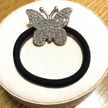 나비 디자인 머리끈 스팽글