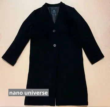 나노 유니버스 여성용 블랙 롱 코트 (BM74CT5824LR)