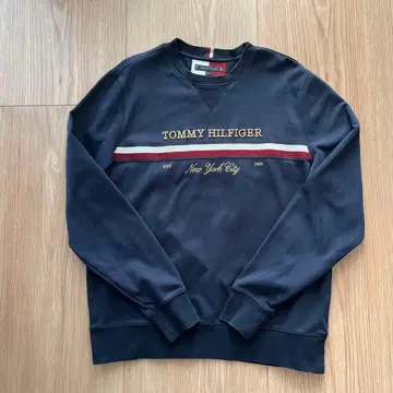 TOMMY HILFIGER 네이비 맨투맨 M 트레이닝복