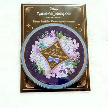 아즐 블루 플라워 벌스데이 아크릴 코스터 트위스테