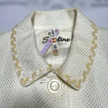 스팽글 옷깃 아이보리 자켓