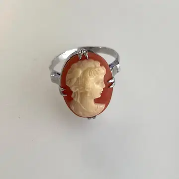 카메오 SILVER 각인 반지