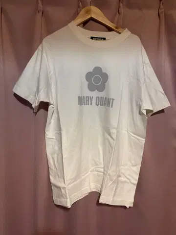 MARY QUANT 플라워 로고 T셔츠 코튼 100