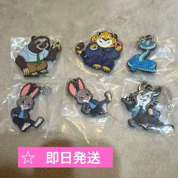 주토피아 2 러버 키링 6개 세트 파우버트 외