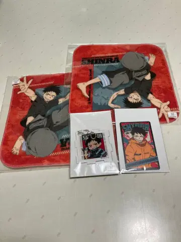 불꽃 소방대 한정 복각 복권 신라 캐릭터 굿즈 4종 세트