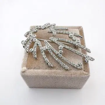 스와로브스키 브로치 불꽃놀이 파이어웍스 실버톤