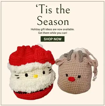 코바늘 니트 산타 루돌프 복조리