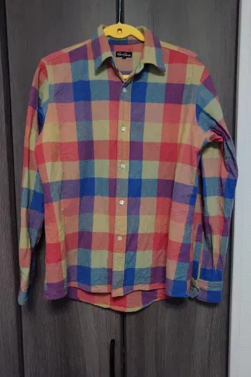 킴 존스 체크 무늬 플란넬 셔츠 L 사이즈