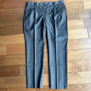 UNIVERSAL LANGUAGE 2 플리츠 그레이 슬랙스