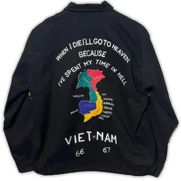 [ 새상품 ] 복 드래곤 자수 베트남 수베니어 트윌 자켓 베트남 자켓