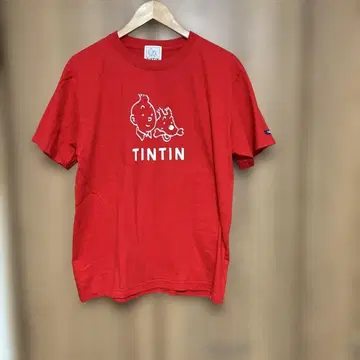 TINTIN 캐릭터 T셔츠 L 사이즈 레드