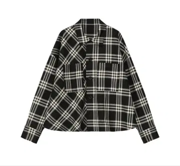 새상품 ZUCCa / TW 스트레치 체크 셔츠