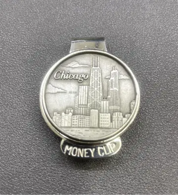 [ 빈티지 새상품급 ] 시카고 스카이라인 머니클립 기념품
